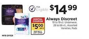 ShopRite Always Discreet offer
