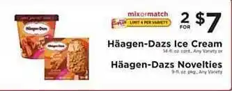 ShopRite Häagen-dazs Ice Cream, Häagen-dazs Novelties offer