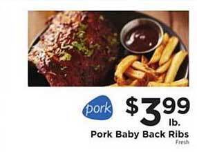ShopRite Pork Baby Back Ribs offer
