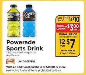 ShopRite Powerade Sports Drink offer