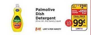 ShopRite Palmolive Dish Detergent offer
