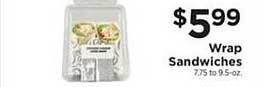 ShopRite Wrap Sandwiches offer