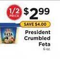 ShopRite President Crumbled Feta offer