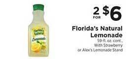 ShopRite Florida's Natural Lemonade offer