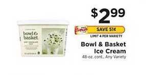 ShopRite Bowl & Basket Ice Cream offer