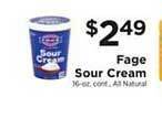 ShopRite Fage Sour Cream offer