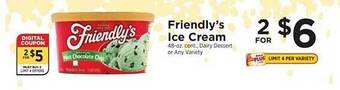 ShopRite Friendly's Ice Cream offer