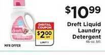 ShopRite Dreft Liquid Laundry Detergent offer