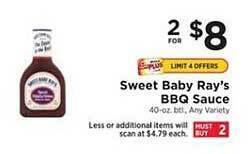 ShopRite Sweet Baby Ray's Bbq Sauce offer