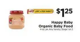 ShopRite Happy Baby Organic Baby Food offer