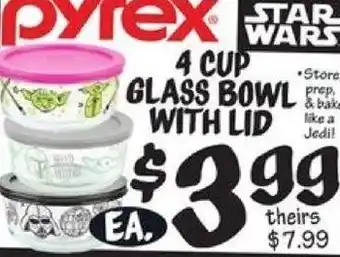 Ollie's 4 Cup Glass Bowl With Lid offer