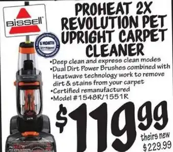 Ollie's Proheat 2x Revolution Pet Upright Carpet Cleaner offer