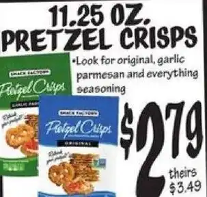 Ollie's 11.25 oz. Pretzel Crisps offer