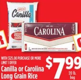 Pioneer Supermarkets Canilla or Carolina Long Grain Rice offer
