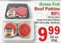 Food Bazaar Grass Fed Beef Patties 80% offer