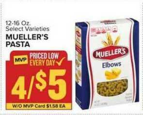 Food Lion Mueller's Pasta offer