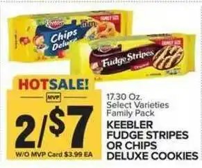 Food Lion Keebler Fudge Stripes Or Chips Deluxe Cookies offer