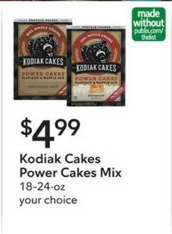 Publix Kodiak Cakes Power Cakes Mix offer