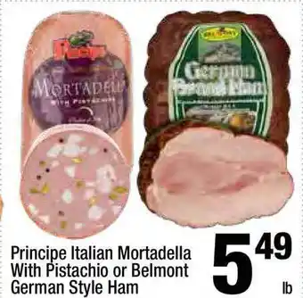 Super King Markets Principe Italian Mortadella With Pistachio Or Belmont German Style Ham offer