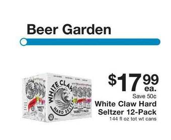 Fairway Store Market White Claw Hard Seltzer 12-pack offer