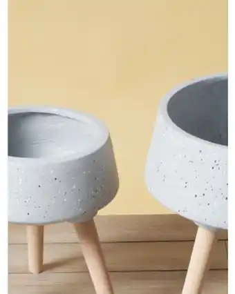 Home Goods 2pk terrazzo footed planter offer