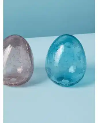Home Goods 3pk 4in crackled glass eggs offer