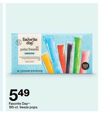 Target Favorite Day 100-ct. Freeze Pops offer