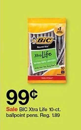 Target Bic Xtra Life 10-ct. Ballpoint Pens offer