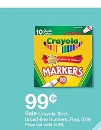 Target Crayola 10-ct. Broad-line Markers offer