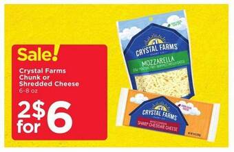Cub Foods Crystal Farms Chunk Or Shredded Cheese offer
