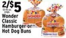 Met Foodmarkets Wonder Classic Hamburger or Hot Dog Buns offer