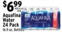Met Foodmarkets Aquafina Water 24 Pack offer