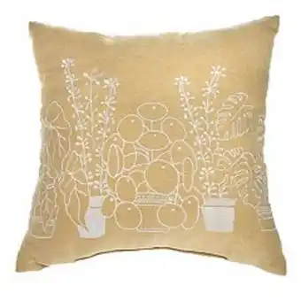 Kohl's Potted plants satin stitch gold tone throw pillow offer
