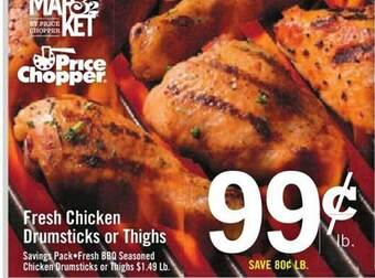 Price Chopper Fresh Chicken Drumsticks Or Thighs offer