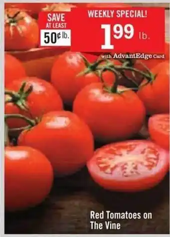 Price Chopper Red Tomatoes On The Vine offer