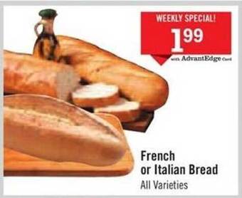 Price Chopper French Or Italian Bread offer