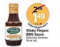 Tops Sticky Fingers Bbq Sauce offer