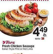 Tops Fresh Chicken Sausage offer