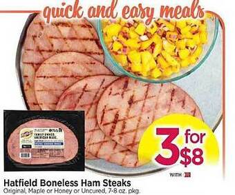 Tops Hatfield Boneless Ham Steaks offer