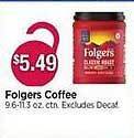 Tops Folgers Coffee offer