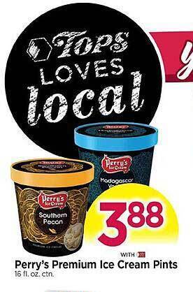 Tops Perry's Premium Ice Cream Pints offer