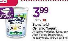 Tops Stonyfield Organic Yogurt offer