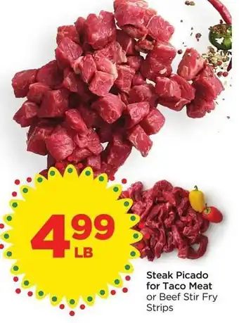 Foods Co Steak Picado For Taco Meat Or Beef Stir Fry Strips offer