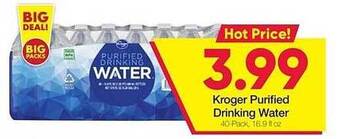 Ruler Foods Kroger Purified Drinking Water offer