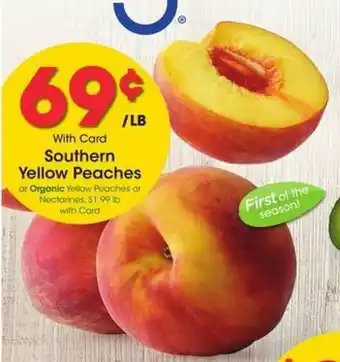 Kroger Southern Yellow Peaches offer