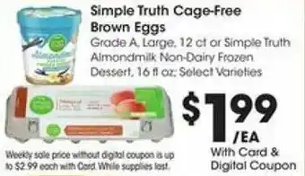 Kroger Simple Truthg Cage-Free Brown Eggs offer