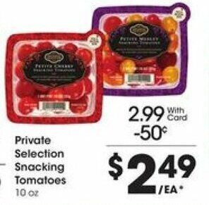 Kroger Private Selection Snacking Tomatoes offer