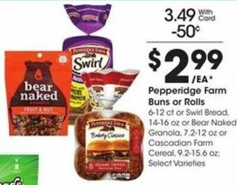Kroger Pepperidge Farm Buns or Rolls offer
