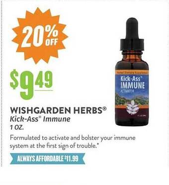 Natural Grocers Wishgarden Herbs Kick-ass Immune offer