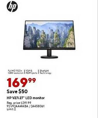Staples Hp V27i 27 offer